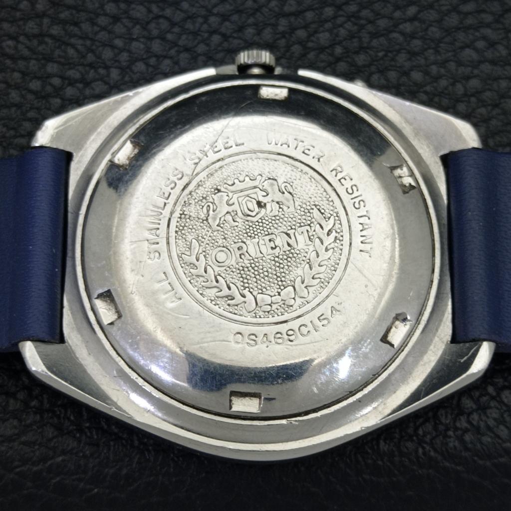 JAPAN VINTAGE ORIENT AUTOMATIC 46941 MENS BLUE COLOR DIAL WATCH A500709-5 R154-a500709
