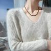 Maglione in cashmere da donna Qinghe cashmere 30% cashmere 30% visone 30% lana 10% nylon Maglione in cashmere spesso da donna autunno e inverno morbido e caldo