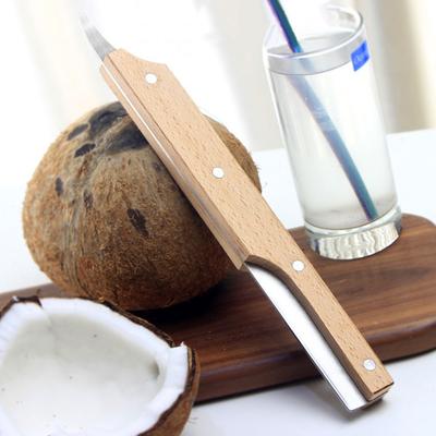 Stainless Steel Coconut Breaker Tool Wooden Color Silver Coconut Puncher  Home Kitchen