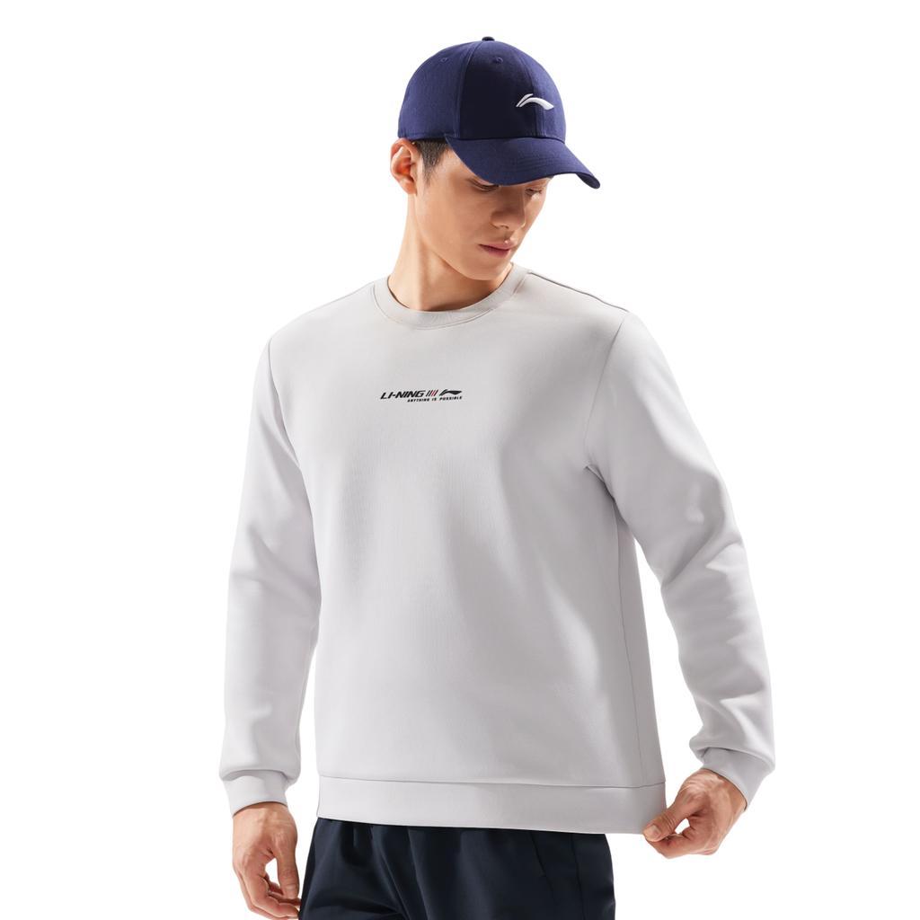 Li Ning Fitness Series Round Neck Logo Sweatshirt Men Sweatshirt AWDW059-5