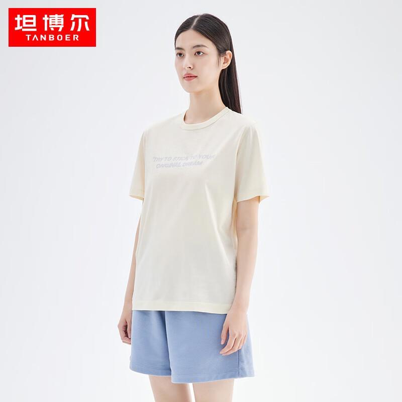 

TANBOER Women s Pure Cotton Short Sleeve T-Shirt 160/84A