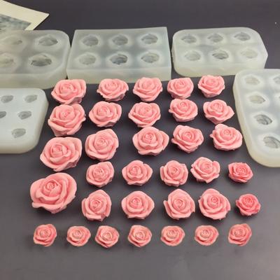 1PC Jiulian Rose Shape Silicone Mold Flower DIY Hand-baked Fondant Cake Mold Epoxy Resin Mold