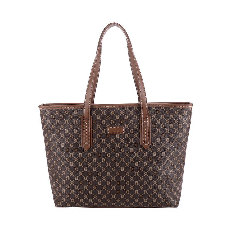 Bolso Tote de Alta Gama para Mujer con Estampado de Diamantes: Bolso de Hombro y Mano de Gran Capacidad Ligero de Lujo Tendencia 2025