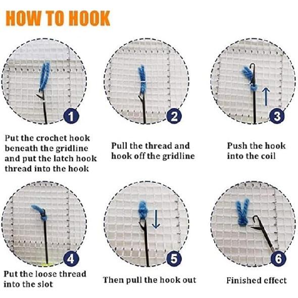 Fox Latch Hook Kits Rug DIY Cushion Tapestry Making Crochet Hook Mat Making Kits Color Preprinted Pattern Canvas DIY Carpet Needlework Crochet Kits