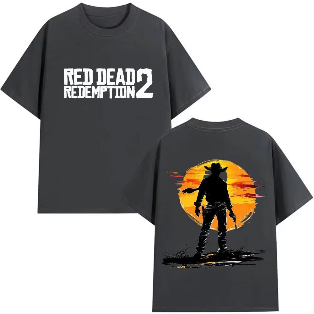 Classic Red Dead Redemption 2 Graphic Product Tshirt for Men and Women 2026 Spring summer Print Pure Cotton Casual Tshirt L