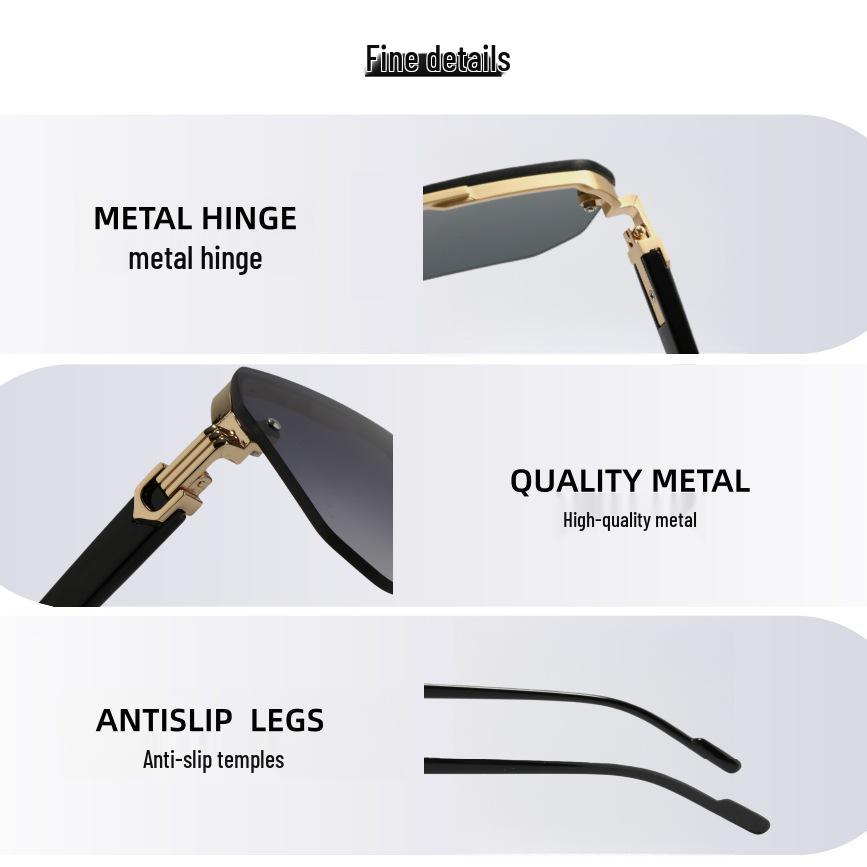 New 2025 Men's High-End Large Frame Stylish Sunglasses