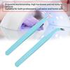 2Pcs Stainless Steel Nail Art Tweezers Anti static Straight Curved Head Manicure Tweezers Blue