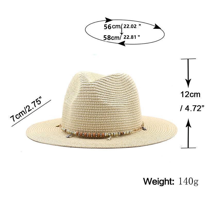 Summer women's sunshade sun hat beach casual sunscreen straw hat wide edge fashion gift hat