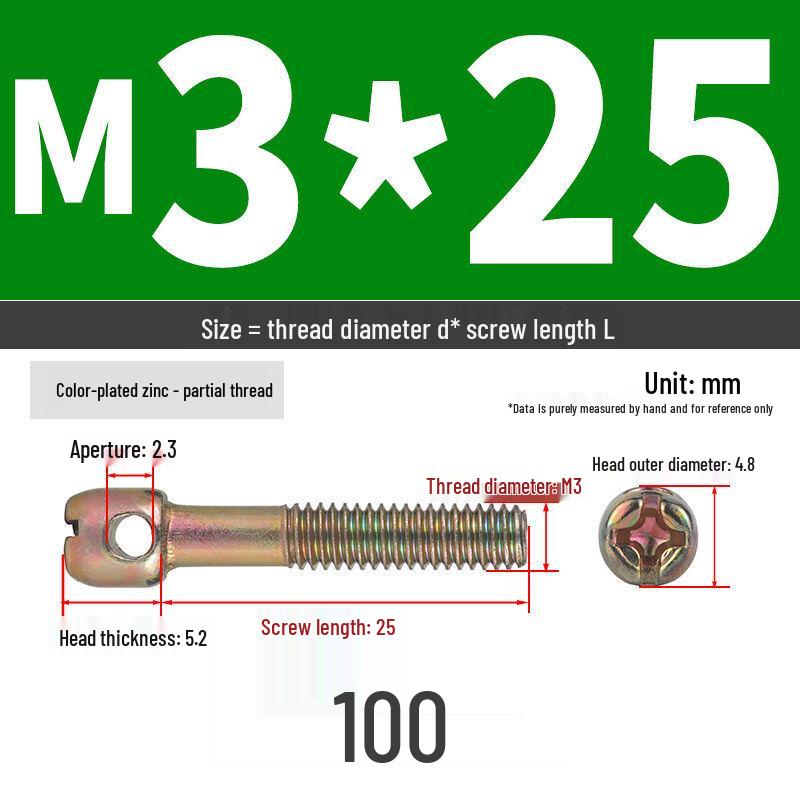 304 Stainless Steel Lead Seal Galvanized Meter Screw with Cross Hole