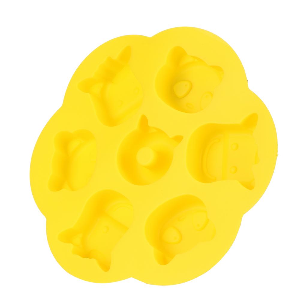 Gelbe Silikon-Cartoonform DIY Handgemachte Kuchen Schokolade Keksform zum Backen Küche