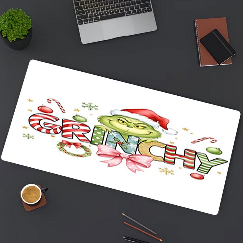 The Grinch Print Mouse Pad, for Keyboard Pad Laptop PC Mat for Office Home Use, Desk Decor, Perfect Birthday Gift for Gamers