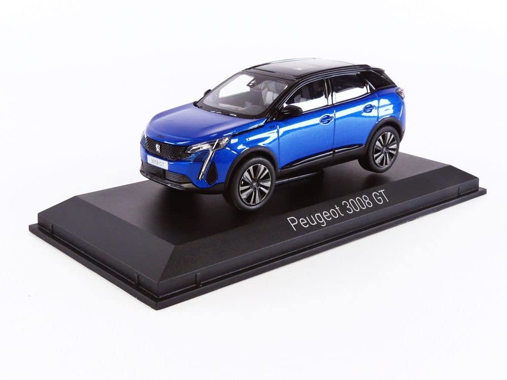 Norev Scale Peugeot 3008 GT Black Pack 2021 Vertigo Blue 1/43