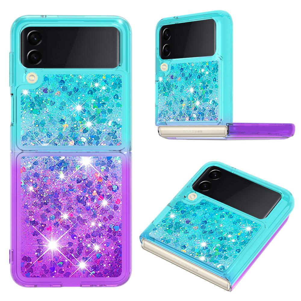 Husa cu gradient de culoare rezistenta la socuri pentru Samsung Galaxy Z Flip 5 Flip 4 Flip 3 5G Husa Diamond Bling Husa transparenta din silicon pentru Galaxy Z Flip5