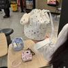 Kawaii Miffy Rabbit Drawstring Storage Bag Cute Cartoon Portable Lightweight Small Item Storage Student Girl Cosmetics Organizer