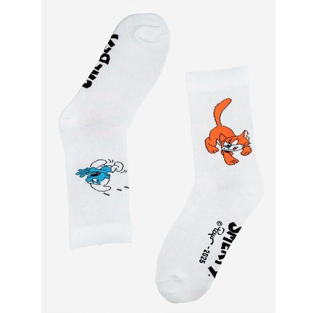 

Носки длинные Smerfy Длинные носочки Белые Смурфы Драчун Chase uni One Size