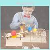 Science Experiment Diy Wooden Earth Moon Sun Solar System Model Kit Educational Toy For Kids