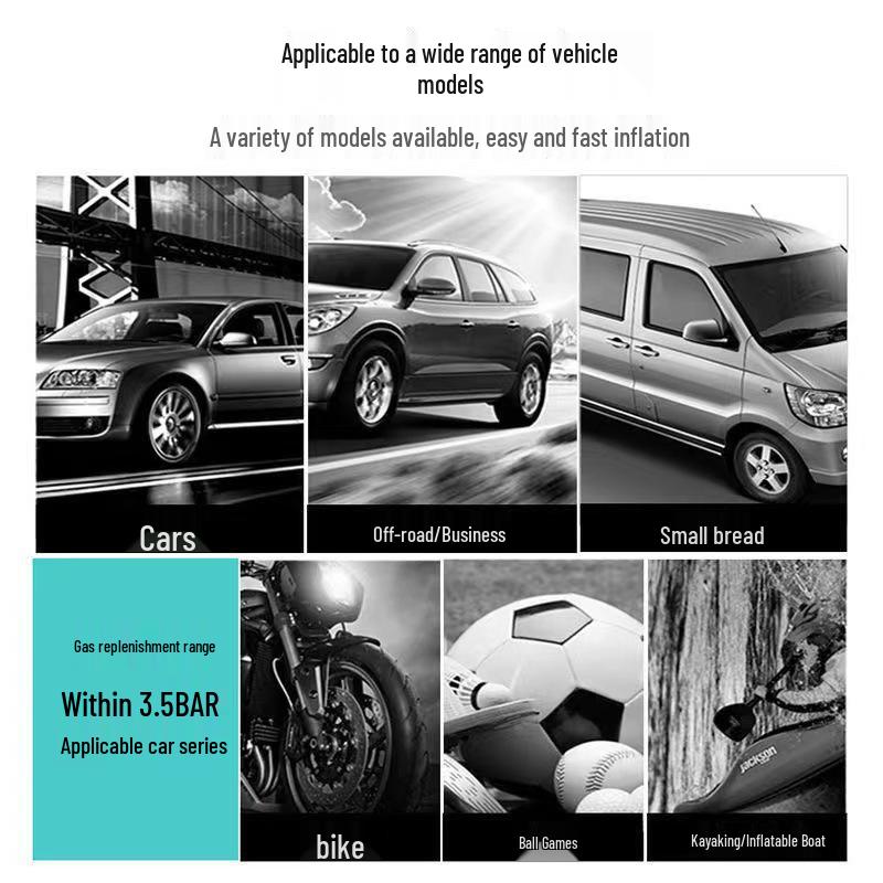 Portable 12V Electric Car Tire Air Pump - Single Cylinder