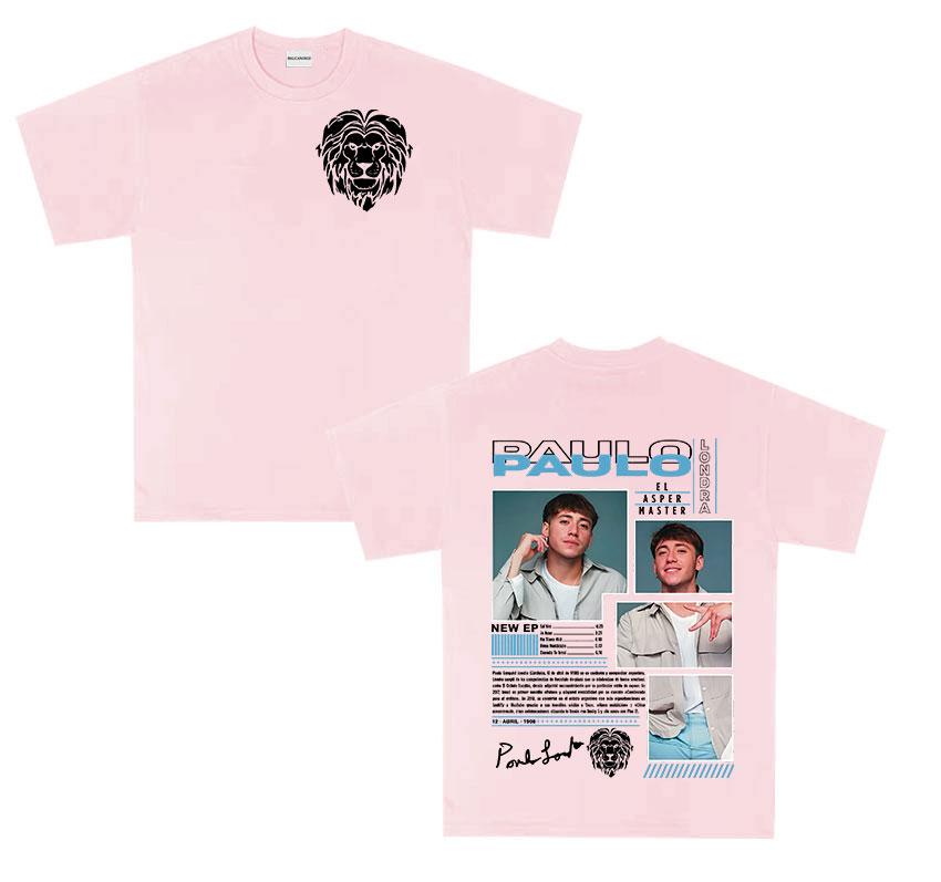 Rapper Paulo Londra Homerun Tour 2025 Album Print Tshirts Unisex Retro Oversized Cotton Tshirt Fashion Hot Sale Short Sleeve Tees