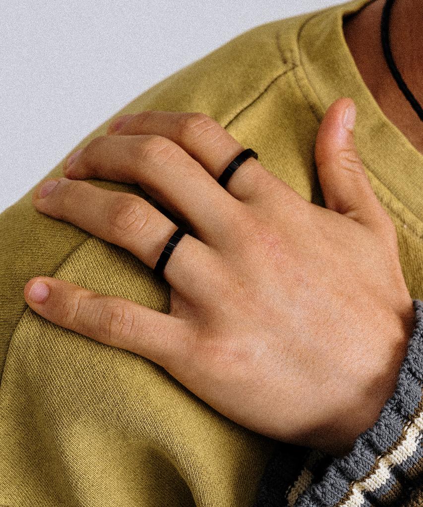 Scalettoblack Urm003 Black Cube Ring