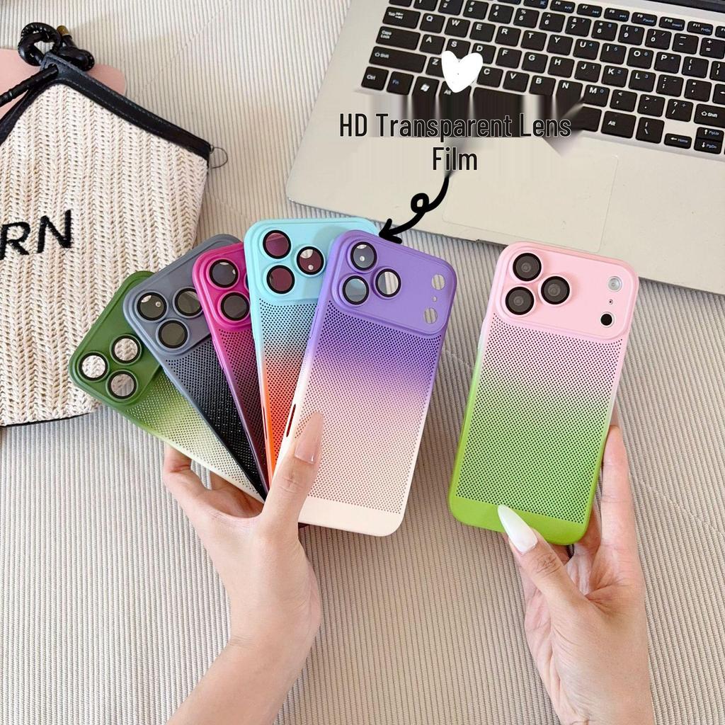 Apple 17 Pro Max Heat Dissipation Gradient Case with Ultra-Thin Skin-Feel and iPhone 16 Lens Protective Film
