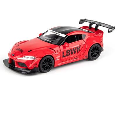 1/24 Toyota SUPRA Track Alloy Sports Car Model Diecasts & Toy Vehicles Metal Car Model High Simulation Sound and Light Childrens Gifts