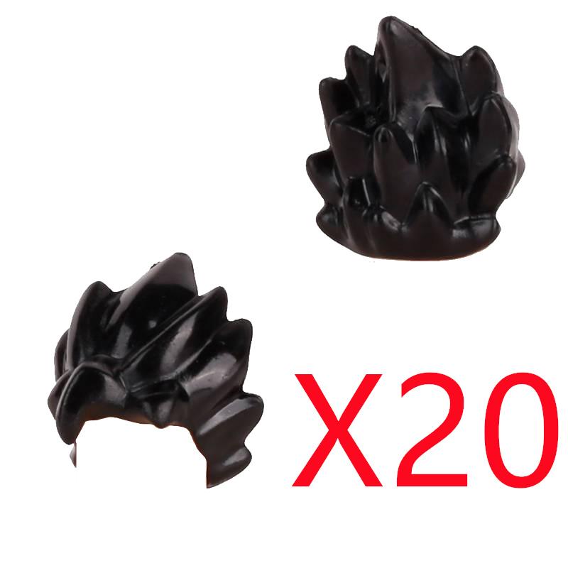 MOC City Building Blocks Figure Body Parts Creative Accessories Long Hair Brown Black Gold Mini Brick Compatible Toy Gift k030