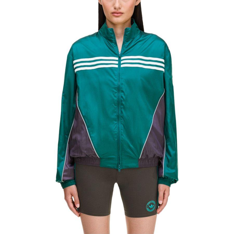 Adidas Originals Sporty & Rich FW25 Windbreaker Striped Zip-Up Stand Collar Long Sleeve Jacket Women Jacket KA7990