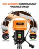 304.8 Mm Benchtop Drill Press, 750W, 340-2200 RPM Variable Speed Bench Drill Press, with 0-45° Tilting Worktable, LED Work Light, X-ray Positioning,