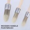 Ergonomic Handle Paint Brushes 3Pcs Round Paint Brush Trim Paint Brush Perfect For Wall Edges And Narrow Space Touch Up