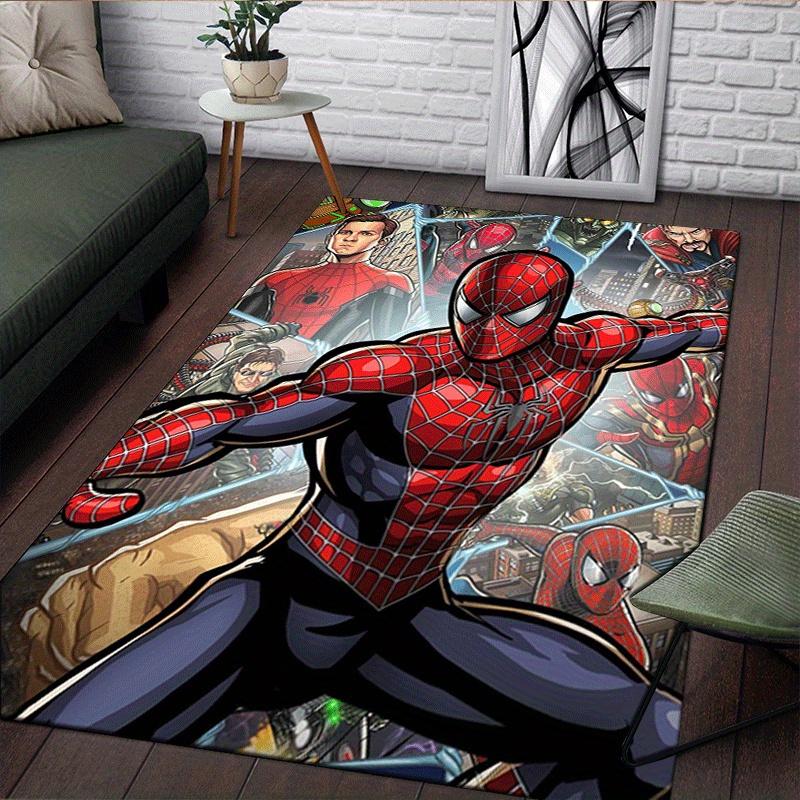 1pc Spider-Man Pattern Area Rug Soft Flannel Floor Mat for Living Room,Office,Bedroom and Carpet,Sofa Coffee Table Floor Mat