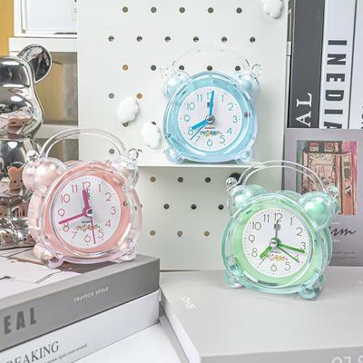 Silent Alarm Clock for Students Bedside Lazy People Getting Up In The Bedroom with Simple Night Light Cartoon Children Creative Learning Watch