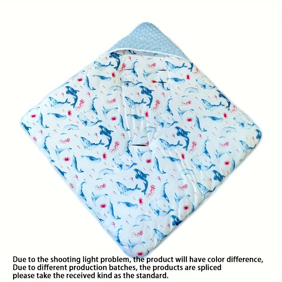 

Breathable Baby Swaddle Blanket Summer Lightweight Hooded Multifunctional Newborn Wrap Reversible Infant Carry Cot Mesh синий