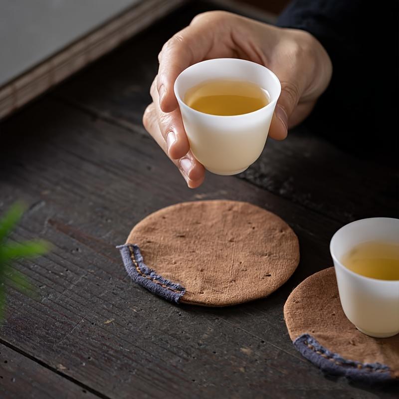 1Pc Old - Style Sewn Cloth Coaster - Insulation Mat for Teapot, Vintage Fabric for Tea Ceremony