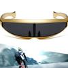 Electroplated Blocking Sunglasses One-piece Mirror Steampunk Sunglasses Vintage Women Eyeglass  Men