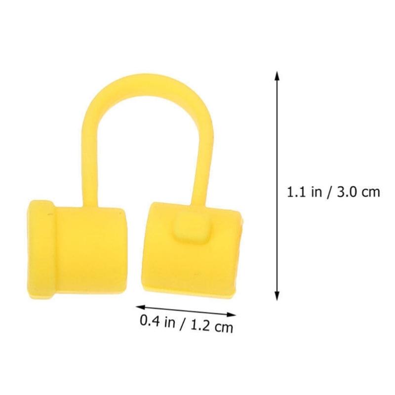 24x/set Rainbow Color Silicone Straw Tips Cover Reusable Drinking Dust Proof Straw Tip Covers 8mm Straw-Topper Straw Tip