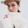 Teenie Weenie Women's Stand Collar Diagonal Placket Wool Coat