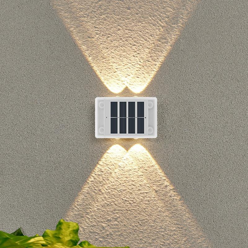 10/8/6LED Solar Wall Lamp Outdoor Waterproof Up and Down Luminous Lighting for Garden Fence Decoration Sunlight Light