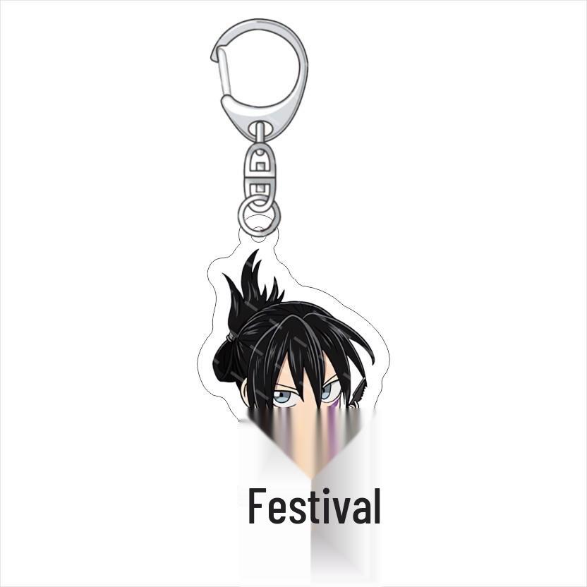 

One-Punch Man Characters Acrylic Keychain: King, Saitama, Genos & Garou Charm 60MM Double-sided HD