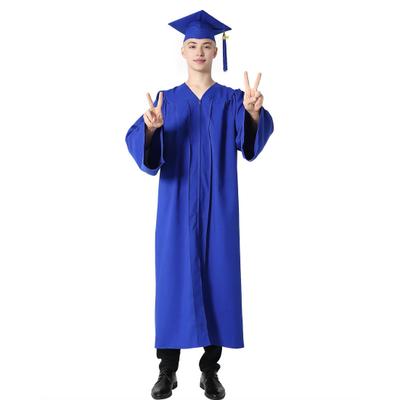 1 Set Unisex Graduation Robe Hat Set Front Zipper Loose Tassel 2024 Year Tag College Bachelor Doctor Master Graduation Ceremony Gown Cap Tassel Set