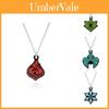 New Genshin Impact Elemental Vision Pendant Necklace Set Stylish Alloy Leaf Design