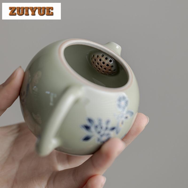 150ml Hand Painted Dancing Butterfly Xishi Teapot Japanese Tea Infuser Pot Tea Maker Kettle With Ball Hole Cha Decoration Craft