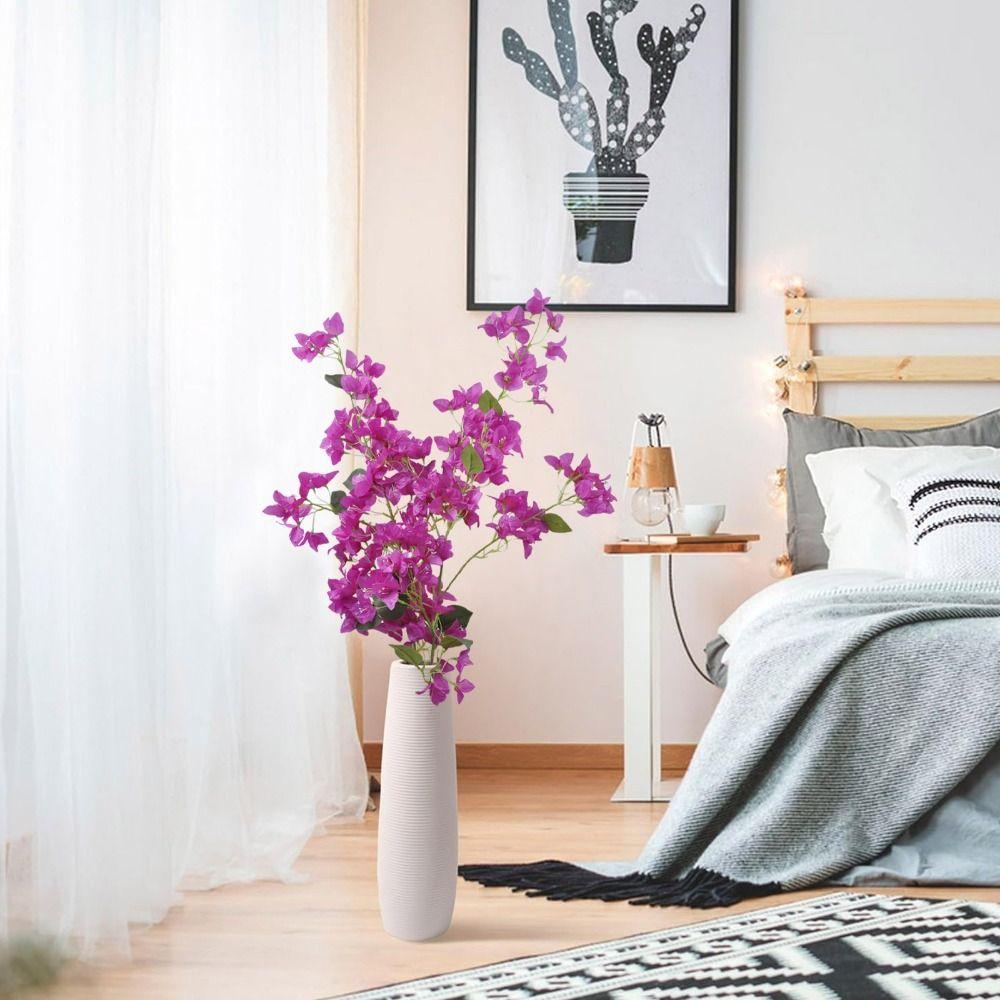 Blumig Realistisch Künstliche Bougainvillea Groß Seide Seidenblume Hängende Ranken 80cm Lang Birnblütenzweig Hochzeitsdekoration