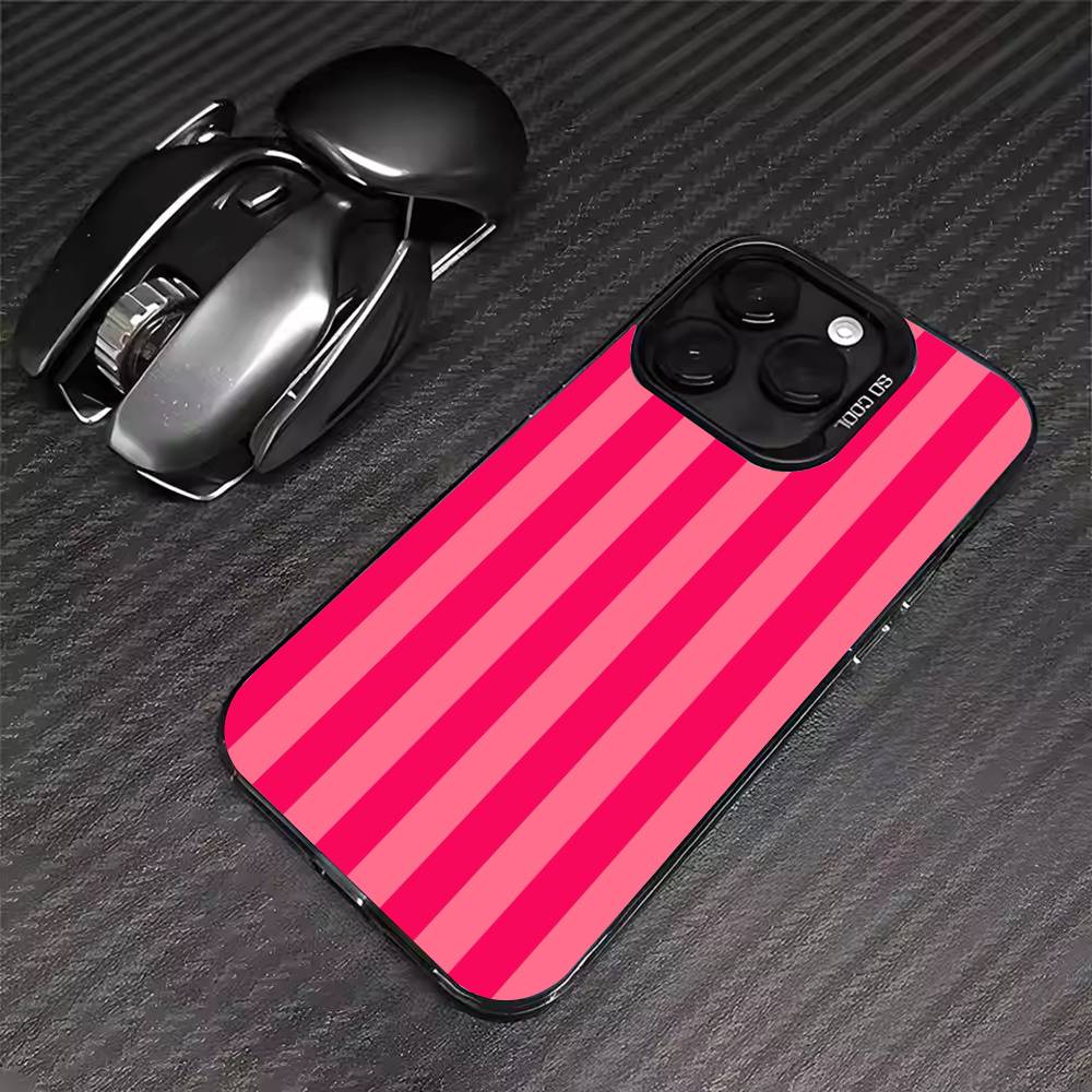 

Colorful Striped Phone Case For iPhone 17 16 15 14 13 12 11 Pro Max XS Max 7 8 Plus Shockproof Silicone Matte Cover iPhone12