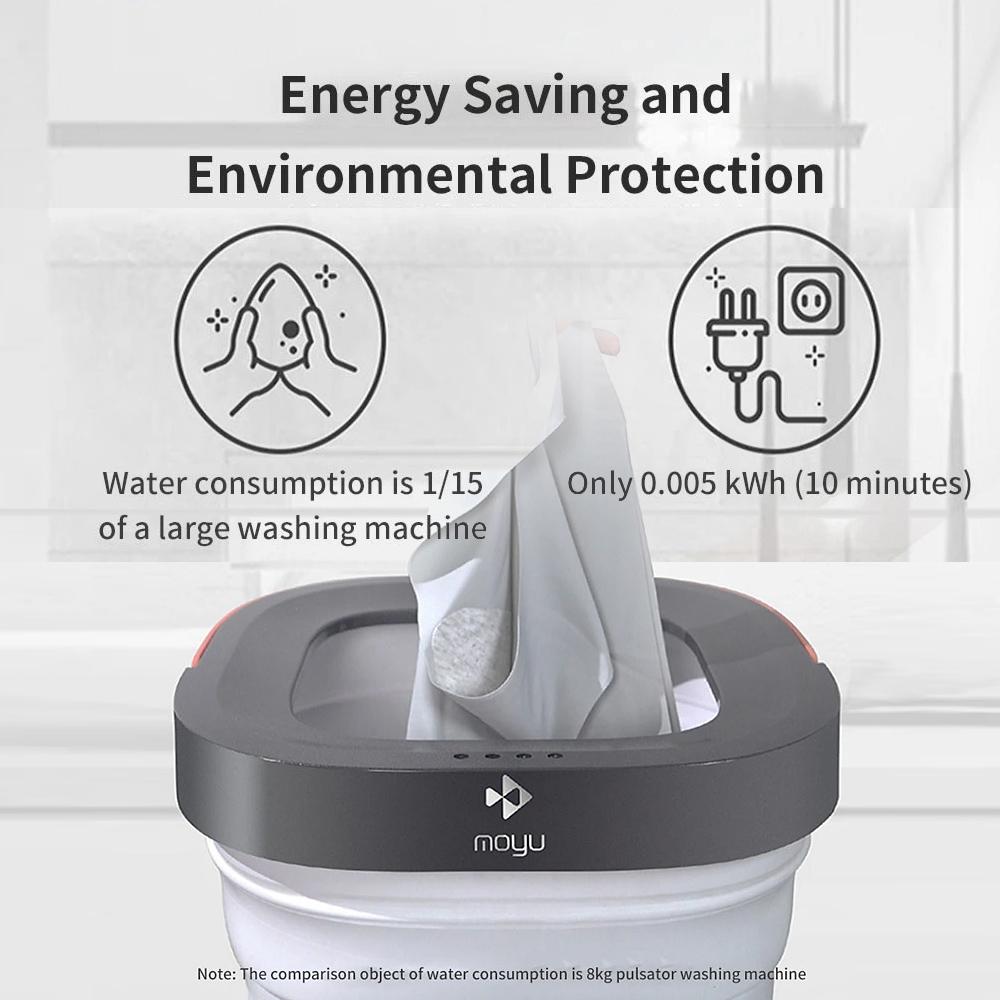 Wash Machine XPB08-F2 2 In 1 Portable Foldable Mini Washer Clothes Washing for Home Travel One