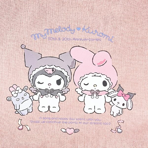 My Melody Kuromi 50th & 20th Anniversary Angel Tote Bag, Pink