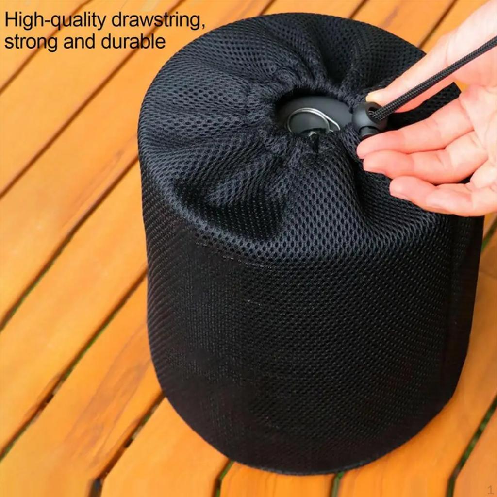 Camping Cookware Bag Pouch Cutlery Storage Utensil with Drawstring Made of Polyester for Outdoor