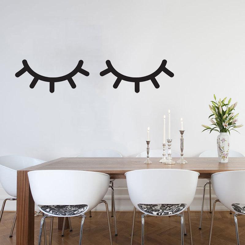 Cute Beautiful Eyes Eyelashes Wall Sticker For Home Decor Living Room Background Decoration Decals Art Personalized Wallpaper