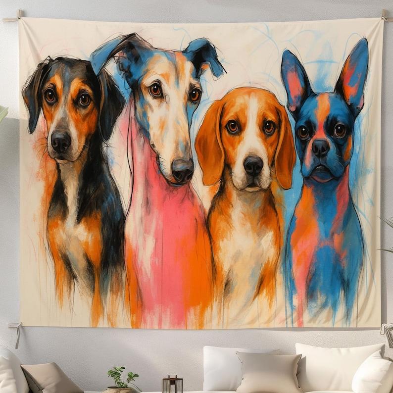 Dog tapestry 75x100 чёрный