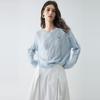 ELLE French Cable Knit Fashion Mohair Design Casual Short Loose Pullover Sweater Women Tops L8AZC141