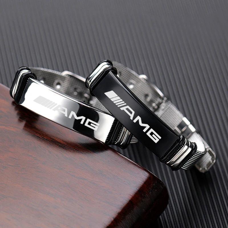 MTT5 For Mercedes Benz AMG W203 W206 W220 W205 W211 W212 W201 W168 W108 Fashion Car Logo Stainless Steel For Men Boy Accessories Gift